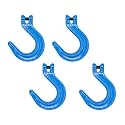 Mytee Products 4 Pack 1/2" Grade 100 Clevis Foundry Hook - WLL 8800 LBS - Blue Clevis Hook for Towing, Lifting &amp; Rigging