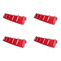 Mytee Products 4 Pack Red Flatbed Edge Protectors - 8" x 8" x 36" | V Shaped Winch Ratchet Straps Plastic Corner Protector for Flatbed Cargo Load