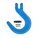 Mytee Products 5/16" Grade 100 Clevis Foundry Hook - WLL 5,700 LBS - Sky Blue Clevis Hook for Towing, Lifting &amp; Rigging