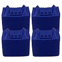 Mytee Products (80 Pack) 4" x 4" x 10" Blue Corner Protector V Shaped Flatbed Edge Guards with Carrying Case - Cargo Load Corner Edge Protector and Tie-Down Strap Guard for Flatbed