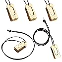 Mythrojan Brass Pet Training Cricket Clicker with Leather Cord, Pack of 5