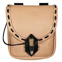 Mythrojan Leather Belt Pouch Medieval Original Leather Bag Costume Accessories Pouch Viking Belt Coin Bag (Leather Pouch, Natural)