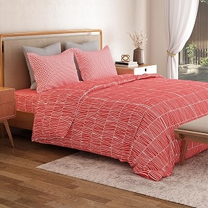 mytrident bedsheet for double bed king size 10834 x 10834  blair red