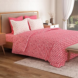 mytrident bedsheet for double bed king size 10834 x 10834  domino pink