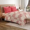 Mytrident Bedsheet for Double Bed King Size |108" x 108" | Agatha Red