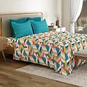 Mytrident Bedsheet for Double Bed King Size |108" x 108" | Kimberly Blue