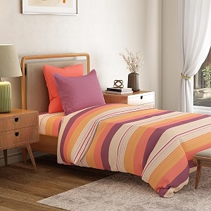 mytrident bedsheet for single bed cotton  6034 x 9034  brooke red
