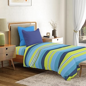 mytrident bedsheet for single bed cotton  6034 x 9034  brooke blue