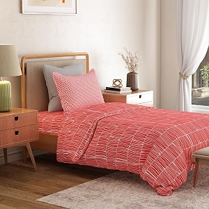 mytrident bedsheet for single bed cotton  6034 x 9034  blair red
