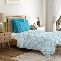 Mytrident Bedsheet for Single Bed Cotton | 60" x 90" | Harper Blue