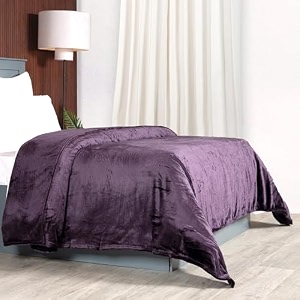 mytrident home essential style me solid single flannel blanket 290gsm 100 polyster royal