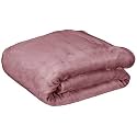 MYTRIDENT Home Essential Style me Solid Double Flannel Blanket, 290GSM, 100% Polyster, Roseate