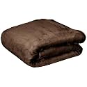MYTRIDENT Home Essential Style me Solid Double Flannel Blanket, 290GSM, 100% Polyster, Toffee
