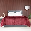 MYTRIDENT Home Essential Style me Solid Double Flannel Blanket, 290GSM, 100% Polyster, Scarlet
