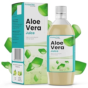 myupchar ayurveda aloe vera juice - 1l  boosts immune system  helps with constipation relief and weight management