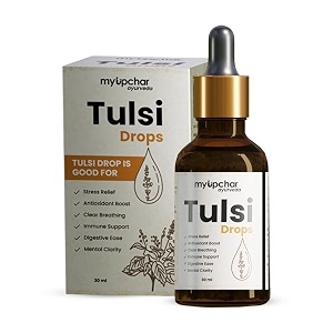 myupchar tulsi drops - sourced 5 rare tulsi from himalayan range  purified tulsi extract - colorless and odorless  immunity booster relieve cough amp cold - 30ml pack of 1