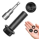 Mywish M10 x 30mm Flanged Hex Head Bolt and Nut Set (10 Sets) - M10x1.5 Black Flange Hexagon Screws With Washers, 10.9 Grade Alloy Steel Metric Assortment