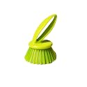 Plastic Multipurpose Durable Nylon Wet Cleaning Brush for Home; Kitchen and Bathroom Green and White (1 PSC)