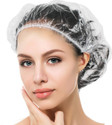 MYYNTI Bath Shower Caps Multi-Functional Plastic Waterproof Clear Free Size for Women and Men Spa