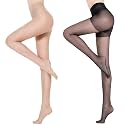 Women's/Girls Skin Black Waist High Stocking New Soft Stretch Fashion Tights (Pack of 2)