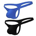 MYZA Men's Microfiber Bulge Pouch Thong Underwear