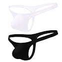 MYZA Men's Microfiber Bulge Pouch Thong Underwear