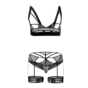MYZA Mens Power Net Garter Lingerie Set