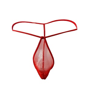 myza men39s g-string thong in net fabric - low rise conical pouch solid colors
