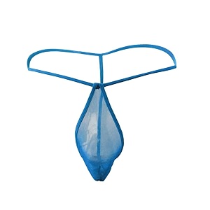 myza men39s g-string thong in net fabric - low rise conical pouch solid colors