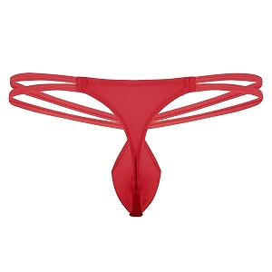 myza men39s g-string thong in net fabric - low rise conical pouch solid colors