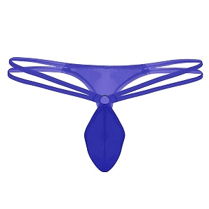 myza men39s g-string thong in net fabric - low rise conical pouch solid colors