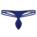 MYZA Men's G-String Thong in Net Fabric - Low Rise, Conical Pouch, Solid Colors