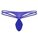 MYZA Men's G-String Thong in Net Fabric - Low Rise, Conical Pouch, Solid Colors