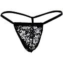 MYZA Men's Lycra Lace Bulge Pouch G String Thong Underwear