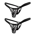 MYZA Men's Thong Underwear Power Net and Lace