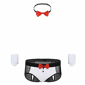 MYZA Unisex Lingerie Bow Tie Bikini Briefs