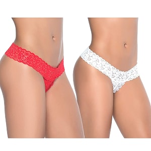 MYZA Womens Microfibre Floral Lace Low Rise