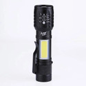MZ M919 (ZOOMABLE LED METAL ) with SOS Function, 25W Laser COB, 500mAh Battery Torch