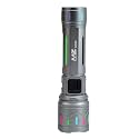 MZ M938 (Rechargeable LED Metal Torch) 150W Zoomable, 5 Modes Flashlight with 3000mAh Battery - Silver