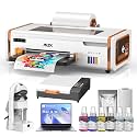 MZK A4 DTF Printer With F1080 Printhead New Model X8,2x print speed vs L1800,Auto-Timer Cleaning&amp;Ink Anti-Clog Filter/Stirring,Compatible MAC/Wins for T-Shirt Small Business,2-Year Ink Supply Included