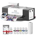 MZK A3+ XP600 Gen2 F1080 Upgraded DTF Printer,Auto Cleaning Maintenance+Ink Anti-Clog Filter,2X-Speed Compared to L1800,5" Rotatable Touch Screen,Dual Ink Level Alert,Film Cutter,Gift Ink 2 Years