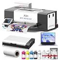 MZK A3+ XP600 Gen2 F1080 Upgraded DTF Printer,Auto Cleaning Maintenance+Ink Anti-Clog Filter,2X-Speed Compared to L1800,5" Rotatable Touch Screen,Dual Ink Level Alert,Film Cutter,Gift Ink 2 Years