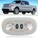 LED Overhead Console Reading Light Compatible with Ford F150 2004-2008 Lincoln Mark LT 2006-2008 Interior Dome Roof Map Lamp Cab Light(Gray)