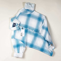 N AND J Men Checkered Casual Blue