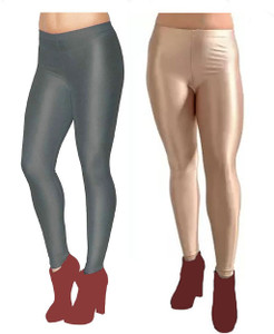 n s trend churidar length western wear legging beige grey solid