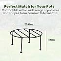 N.A Supplier Iron Indoor/Outdoor Flowerpot/Plant Stand for Home Garden Balcony, Living Room Décor (Black, Pack of 4)