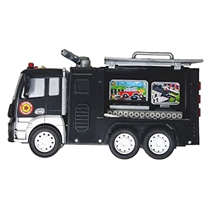 n2k2 enterprise friction power pull back vehicles with light amp sound engineering toys truck for kids boys girls police patrol-cyber room