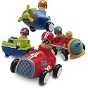 N2K2 ENTERPRISE Pack of 4 Push and Go Play Friction Powered Pull Back Vehicles Transport Tools Gifts for Babies Toddlers Kids Age 3+ Years Old (Including Car Airplane Boat Train)