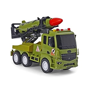 n2k2 enterprise unbreakable army force truck toy friction power pull back vehicles engineering toys truck with light amp sound for kids boys girls missile launcher-varuna
