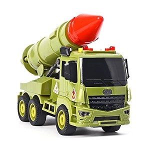 n2k2 enterprise unbreakable army force truck toy friction power pull back vehicles engineering toys truck with light amp sound for kids boys girls missile launcher-agni